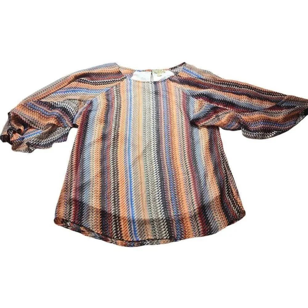 Energe World Wear open sleeve blouse M